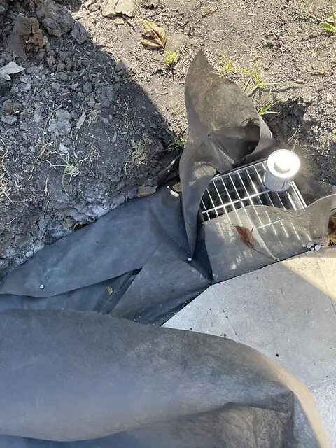 Drainage collection box installed before artificial turf installation