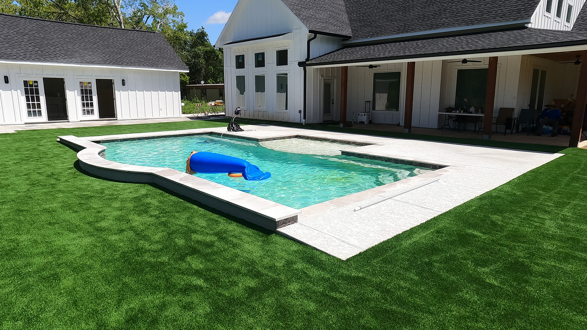 Artificial Turf pool decking installation cost upkeep